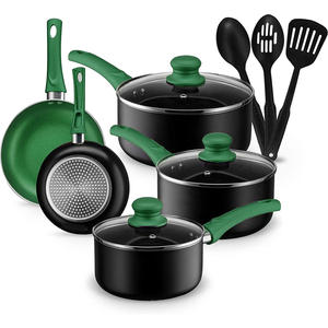 Juego de Ollas y Sartenes <span class=keywords><strong>TELAMON</strong></span> de Estilo Americano, 8 Piezas, Antiadherentes, de Aluminio con Fondo de Acero Inoxidable, en Oferta - Product Image 1