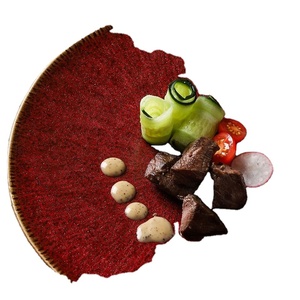 High Quality Luxury <b>Ceramic</b> Tableware <b>Plates</b> Set for Hotel Restaurant 8 10 Inch Glossy Red Glaze Western Steak Dinner <b>Plate</b> - Product Image 3