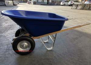 <span class=keywords><strong>160KG</strong></span> Capacidad de carga 120L Gran carretilla de jardín de plástico con dos ruedas para transportar agua o cargas pesadas - Product Image 6