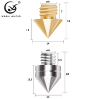 YIVO XSSH HIFI OEM Pieds de haut-parleur en acier massif plaqué or rhodié, plaquettes d'isolation audio-vidéo pour amplificateur CD