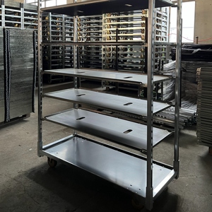 Personalizado Galvanizado Ajustable Almacenamiento Transporte <span class=keywords><strong>Metal</strong></span> Acero Danés Flor Carro holandés - Product Image 2