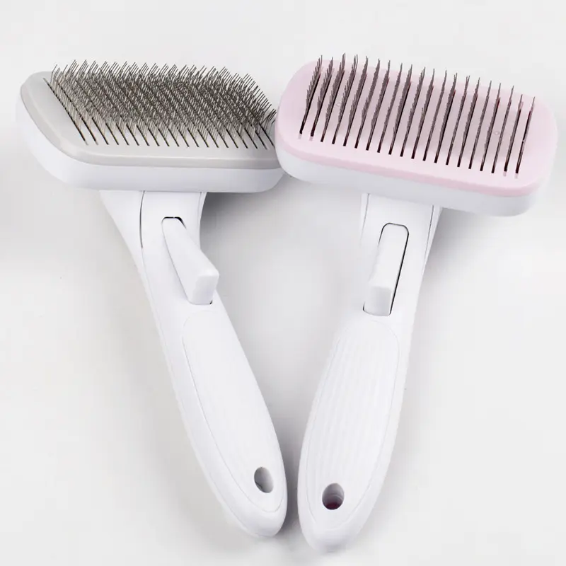 Automatic pet grooming brush, Slicker Deshedding Hair Remover, self cleaning slicker Pet Cat Dog brushes