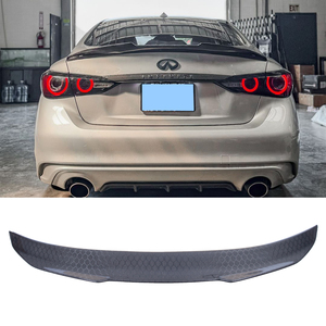 สำหรับ Q50 Q50S Q50L สไตล์ PSM2รังผึ้งคาร์บอนไฟเบอร์ด้านหลังสปอยเลอร์ลำตัวปีก2013-2023 - Product Image 1
