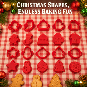 Ensemble <span class=keywords><strong>de</strong></span> 10 emporte-pièces <span class=keywords><strong>de</strong></span> Noël avec poussoir à tampon pour la cuisson <span class=keywords><strong>de</strong></span> biscuits homme en pain d'épices, flocon <span class=keywords><strong>de</strong></span> neige et sapin - Product Image 3