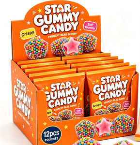 Gomitas Crujientes en Forma de Estrella con Sabor a Frutas Mixtas, Halal, Golosinas Masticables, Venta al por Mayor - Product Image 3
