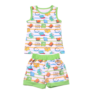 Yiying 캐주얼 여자 의류 세트 민소매 탱크 탑과 반바지 운동복 바지 밀크 실크 인쇄 도매 - Product Image 3