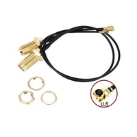 Kabel Pigtail SMA Female ke UFL RF1.13 yang Dapat Disesuaikan, Polarisasi Vertikal, Tahan Air, Jumper Koaksial RF untuk Router WiFi Modul GPS