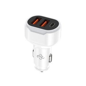 Chargeur de voiture portable 3-en-1 à double port USB-A et Type-C PD65W QC3.0 à charge rapide pour téléphone Samsung <span class=keywords><strong>Huawei</strong></span>, directement de l'usine - Product Image 1