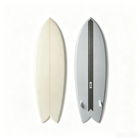 Planche de surf hybride Eps Fish Surfboard en époxy transparent
