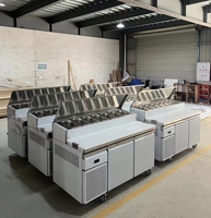 Comptoir Réfrigéré Électrique en Acier Inoxydable Flishel Personnalisable avec Refroidissement Dynamique, Compresseur Optionnel pour Cuisine, Hôtel, Restaurant