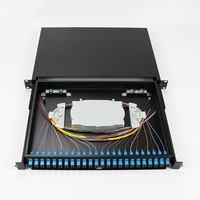 Terminal Serat Optik ODF Luar Ruangan FTTX FTTH Distribusi 24 Core 1u 24 Port Patch Panel