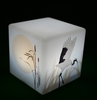 Lampe de table carrée LED personnalisée avec logo, alimentée par batterie, pour restaurant, chambre et hôtel, à des fins décoratives