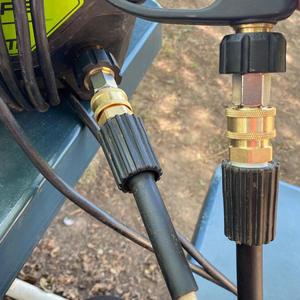 Латунная нержавеющая сталь M22 3/8 1/4 быстроразъемный адаптер для мойки давления для мойки автомобиля шланг водяной пистолет быстрое соединение - Product Image 3