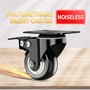 Stainless Steel Polypropylene Swivel Caster Wheel 125mm Polyurethane with Brake Locking Mechanism Industrial Use 250kg Capacity - Product Image 3
