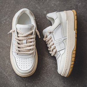 Chaussures montantes pour hommes en cuir véritable, à embout en acier, à enfiler, style rétro printemps, à <span class=keywords><strong>semelle</strong></span> épaisse, type espadrilles, à bout pointu et ouvert - Product Image 6