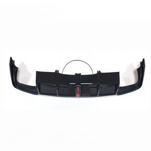 Diffuseur arrière style Kabur en PP avec éclairage LED et embouts d'échappement quadruples en acier inoxydable pour <span class=keywords><strong>Audi</strong></span> A4 S4 B9.5 Sport Sedan 2020-2025. - Product Image 3