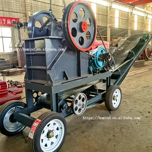 Diesel Mobile Portable Rock Marble Granite Aggregate Crushing Plant Prices Quarry Production Line Stone Jaw Crusher Machine Sale
