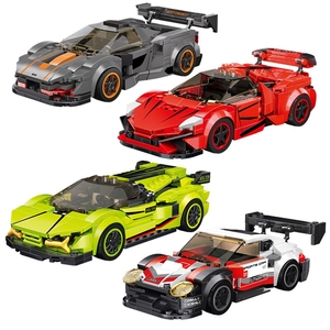 Bộ Khối Lắp Ráp Vui Nhộn Mô Hình Xe Kéo Phía Sau Khối Lắp Ráp Nhỏ Đồ Chơi Điều Khiển Vô Tuyến Cho Trẻ Em Siêu Xe - Product Image 1