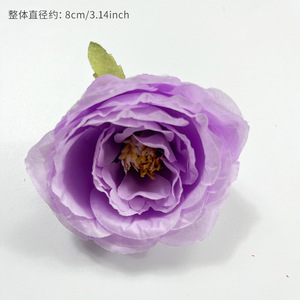 Cabezas de Flores de Peonía Artificiales de Tela de Seda de 8 cm, Hechas a Mano, para Decoraciones de Boda - Product Image 6