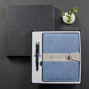 Set de Cuaderno Personalizado A5 con Hojas Sueltas, Cuaderno de Negocios de Cuero PU Grueso con Bolígrafo y Taza Térmica, Set de Regalo - Product Image 1