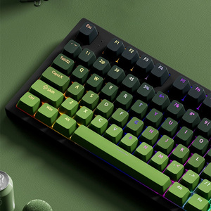 Grenzüberschreitend Beliebte Matcha-Grüne Gravierte Personalisierte Tastenkappen 133 Tasten PBT-Material Angepasste Mechanische <span class=keywords><strong>Tastatur</strong></span> DIY - Product Image 4