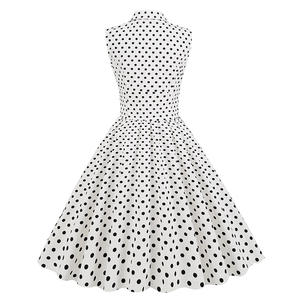 Rétro coton femmes vêtements 2022 shirt sans manches cru robe 1950s 1960s polka points <span class=keywords><strong>pin</strong></span> <span class=keywords><strong>up</strong></span> vêtements - Product Image 3