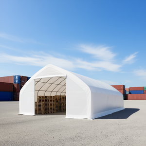 Abri de stockage Tmg St3050v 30 x 50 pieds avec couverture en PVC robuste et portes à ouverture facile pour le stockage extérieur de marchandises - Product Image 2