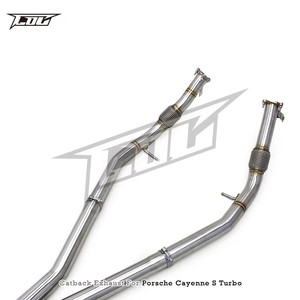 Scarico Catback in Acciaio Inox OBM per Porsche <span class=keywords><strong>Cayenne</strong></span> <span class=keywords><strong>S</strong></span> <span class=keywords><strong>Turbo</strong></span> 2.9T/4.0T 2018-2024, Scarico da Corsa con Downpipe e Silenziatore con Valvola - Product Image 3