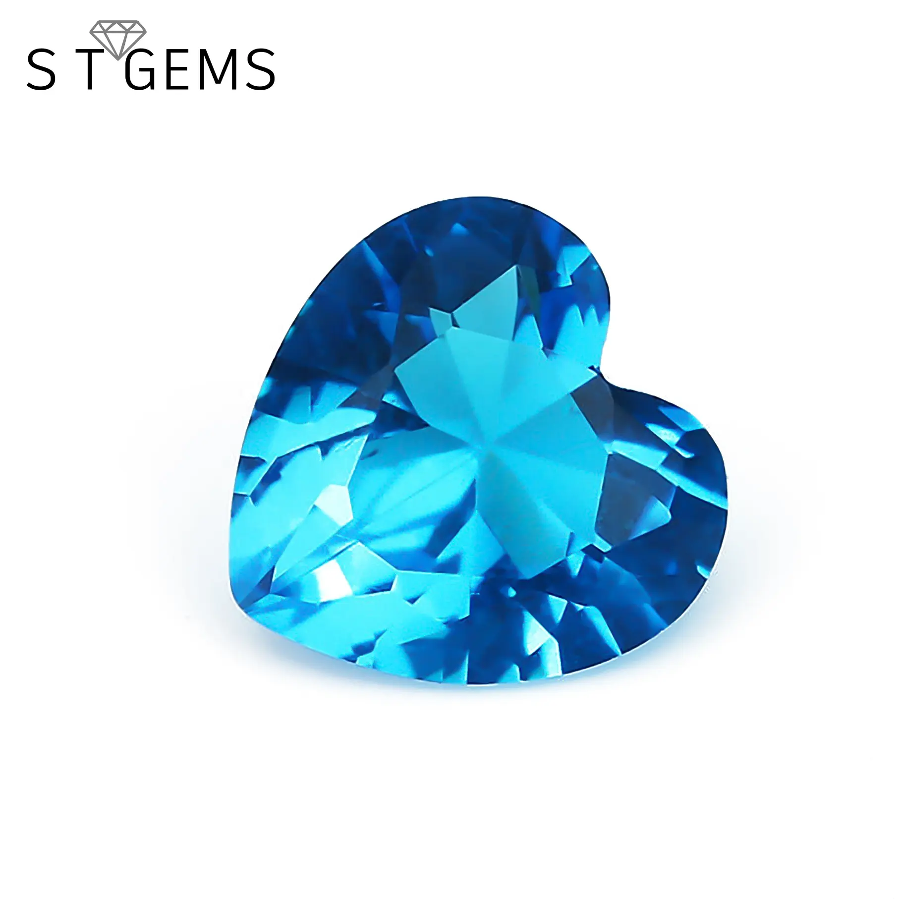رخيصة الثمن أحجار كريمة مفكوكة القلب شكل الاصطناعية الكريستال الحجارة والزجاج للمجوهرات