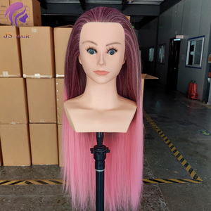 Precio al por mayor Europa cara peluquero entrenamiento muñeco maniquí cabeza con pelo hombro para práctica de peluquería - Product Image 1