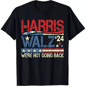 เสื้อยืดเลือกตั้งใหม่ - เสื้อยืดคอกลมแขนสั้นพิมพ์ลายแมวรักชาติสำหรับผู้สนับสนุนทางการเมือง - Product Image 3