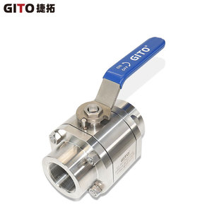 Válvula de Bola de Tres Piezas de Acero Inoxidable Forjado DN50, Manual, de Alta Presión, con Rosca Interna para Agua y Gas, Personalización OEM - Product Image 1