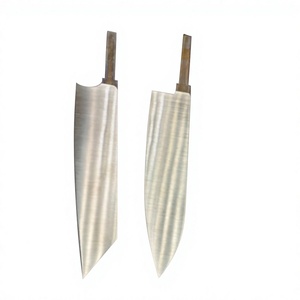 Jexa 2 pièces Lame de couteau de chef vierge en acier inoxydable de qualité industrielle, pour bricolage et OEM, traitée thermiquement, lame japonaise, pointe tombante, bord droit, 60-61 - Product Image 1