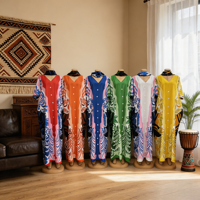 Nouvelle robe élégante pour femmes musulmanes africaines, imprimé décontracté ample et tendance, taille plus
