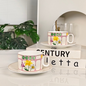 Service à thé en porcelaine fine de la série Flower, thé de l'après-midi, réutilisable, luxe, moderne, pour la maison, le bureau, cadeau de mariage - Product Image 4