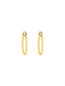Orecchini a Cerchio Placcati in Oro 14K, Gioielli da Festa per Donna in Ottone - Product Image 1