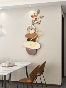<span class=keywords><strong>Reloj</strong></span> de Pared de Madera Estilo Chino, Decoración Floral, Plato Redondo Apilado, <span class=keywords><strong>Reloj</strong></span> Grande para Decoración de Salas de Estar y Dormitorios - Product Image 5