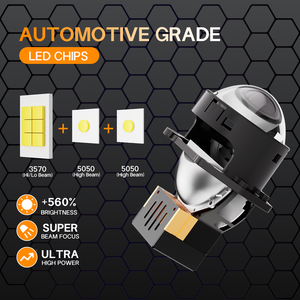 เลนส์โปรเจคเตอร์ <span class=keywords><strong>Bi</strong></span> LED รุ่น EK01 <span class=keywords><strong>Pro</strong></span> กำลังสูง H7 H11 H4 ไฟสูง ไฟต่ำ ไฟ LED 180W เลนส์โปรเจคเตอร์ <span class=keywords><strong>Bi</strong></span> LED - Product Image 2