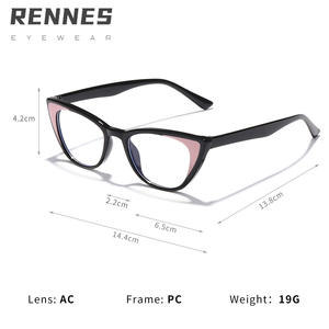 Haute qualité rétro décontracté oeil de chat Anti-lumière bleue lunettes modèles chauds Pack PC matériel étudiant myopie cadre - Product Image 3