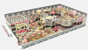 Aire de jeux intérieure personnalisable pour enfants, <span class=keywords><strong>château</strong></span> gonflable avec toboggan et bac à sable, équipement de jeu commercial pour centre commercial et centre d'activités - Product Image 4