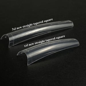 Private Label 495/ 550Pcs XXL Straight Pipe Gebogene Nagels pitzen Sarg Nagels pitzen French Square XXL Lange Nägel