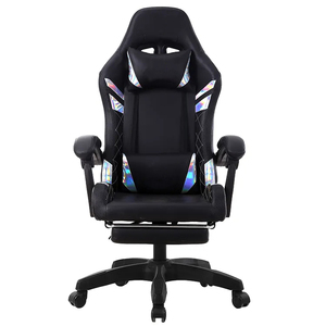 Silla Gamer de Cuero con Ruedas, Giratoria 360°, con Altavoces RGB, Tipo Cabina de Carreras, en Promoción con Muestra Gratis - Product Image 2