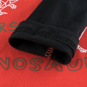 T-<span class=keywords><strong>shirt</strong></span> à manches longues en coton imprimé <span class=keywords><strong>dinosaure</strong></span> géométrique pour enfants, t-<span class=keywords><strong>shirt</strong></span> bicolore à col ras du cou pour garçons en bas âge, vêtements de printemps et d'automne - Product Image 5