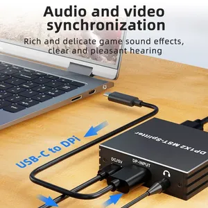 4K 60Hz Displayport <span class=keywords><strong>splitter</strong></span> 1 trong 2 ra DP 1.4 MST HUB 1x2 mở rộng dp để HDTV Màn hình kép cho máy tính để bàn Video Card để TV màn hình - Product Image 5