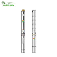 Pompe à eau électrique solaire submersible AC pour applications solaires, 4 pouces, débit 6T, 550W, 220V, pour l'agriculture avec support OEM