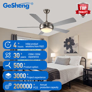 Hiện Đại Im Lặng Tiết Kiệm Năng Lượng Quạt Trần Đèn 5 Ván Ép Lưỡi Tinh Khiết Đồng DC Động Cơ Điều Khiển Từ Xa LED Quạt Trần Ánh Sáng - Product Image 1