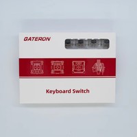 GATERON G Pro 2.0 Noir, emballage de vente au détail, 35 pièces par paquet, KS-9 Linéaire 5 broches 60g RGB SMD, interrupteur de clavier mécanique pour jeux, DIY, Hotswap