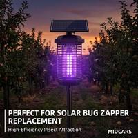 Ampoule LED UV DC 12V 24V 48V 60V 85V, lumière de maïs à 360 degrés pour piège à insectes solaire, lampe de ferme hors réseau à télécommande
