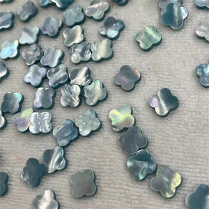 8mm 10mm rosa azul <span class=keywords><strong>verde</strong></span> cuatro trébol piedra 2mm de espesor trébol de cuatro hojas Natural nácar fregona plana - Product Image 4
