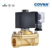 COVNA Mini électrovanne en laiton 12V 24V à arrêt d'urgence pour fenêtre de 90 jours 2 voies 1/2 pouces électrovanne pour eau et gaz